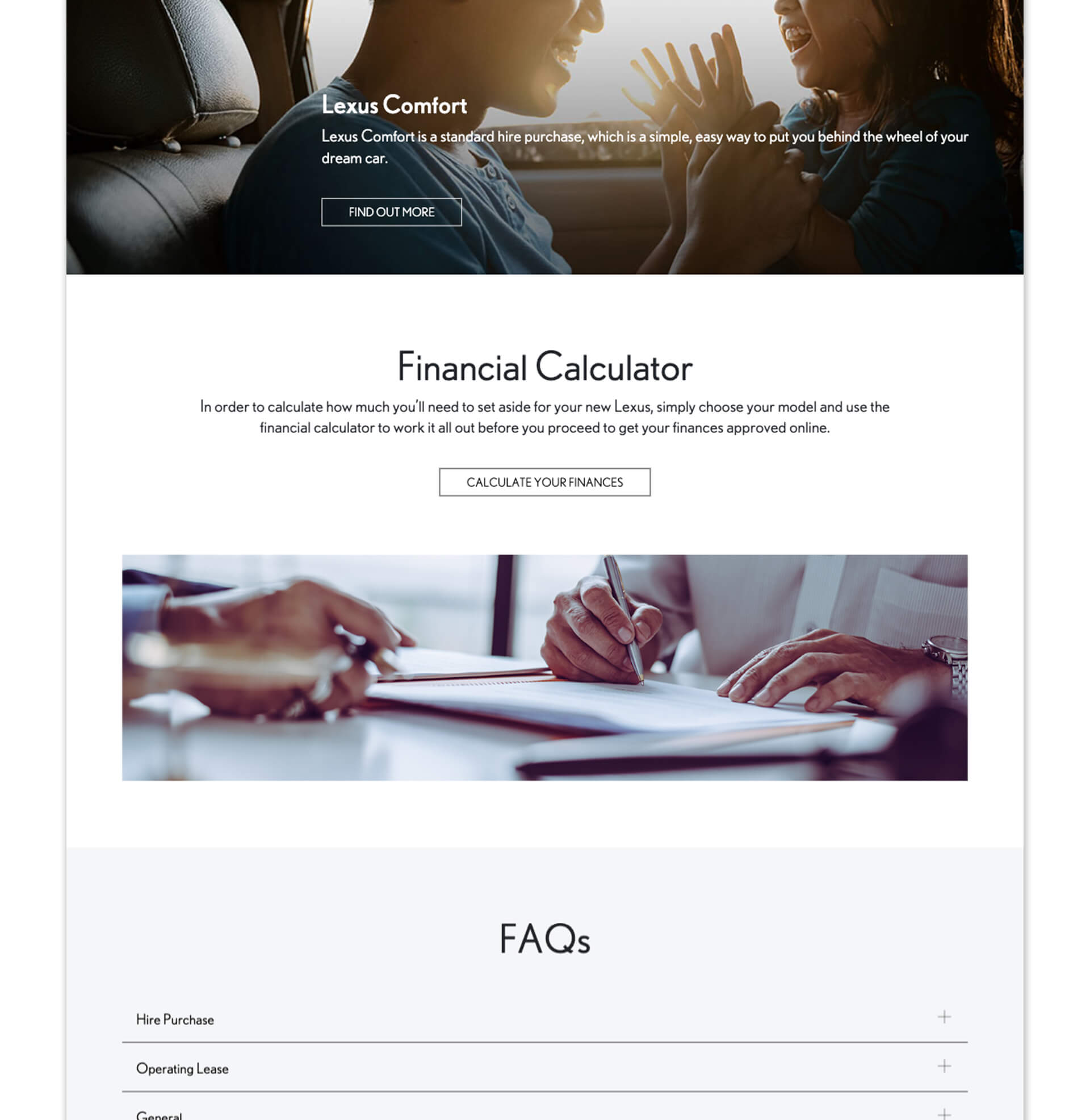 Weboleh website design Lexus Financial Services Singapore