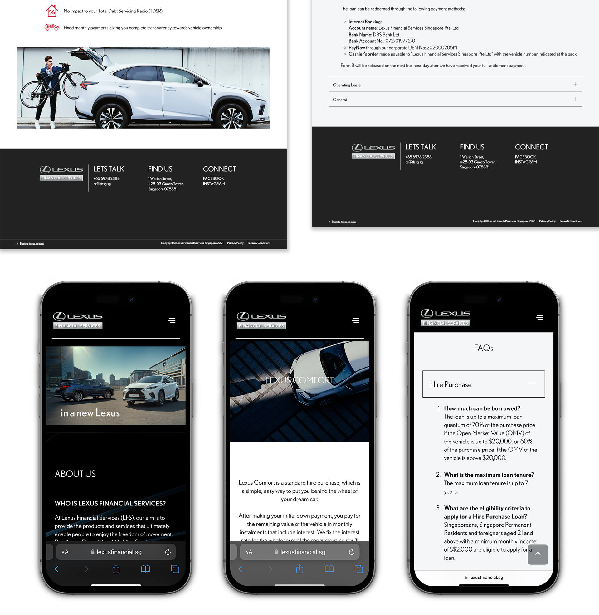 Weboleh website design Lexus Financial Services Singapore