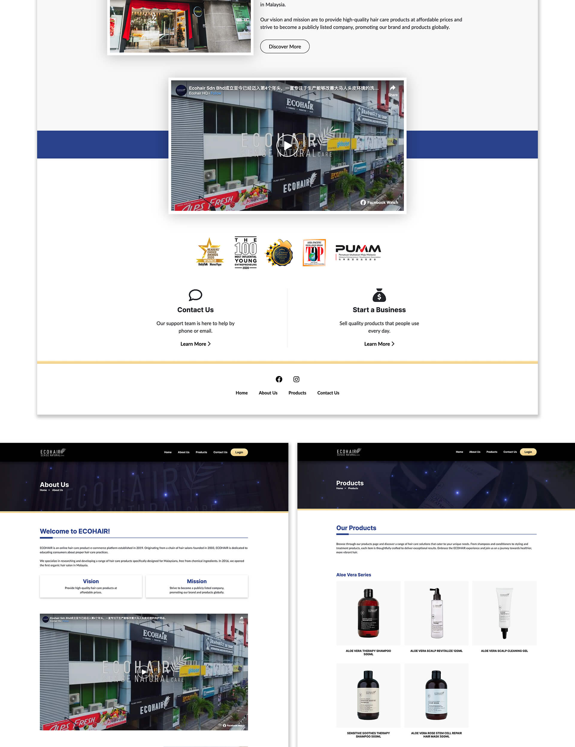 Weboleh Web Design Ecohair Malaysia